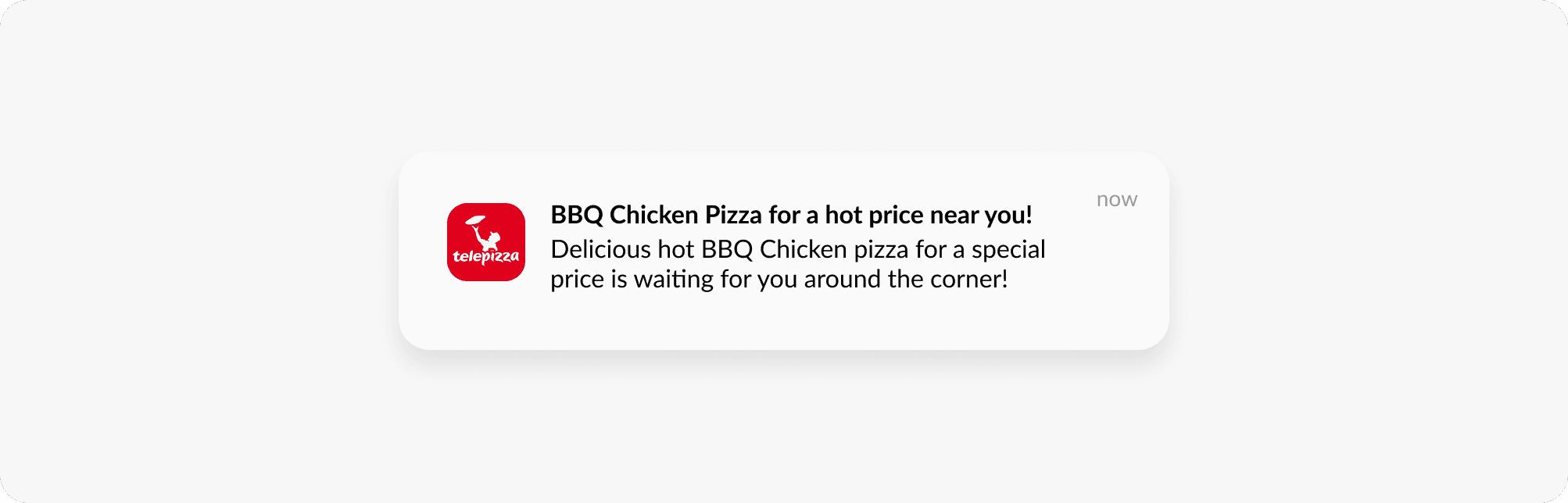 Geo-targeted push notification with special offer