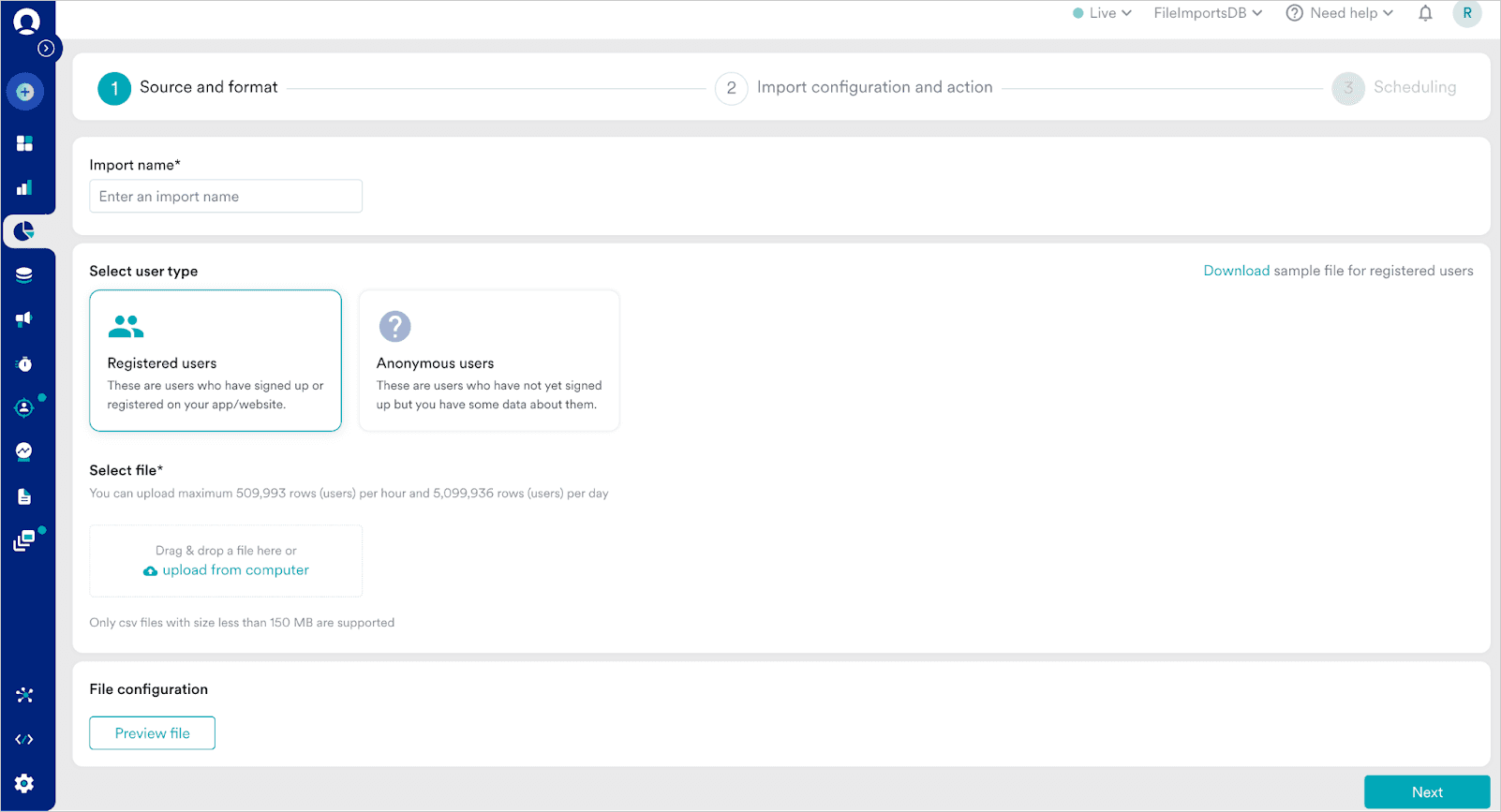 Data integration Moengage