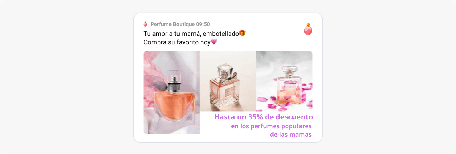 Mensajes con promociones de temporada