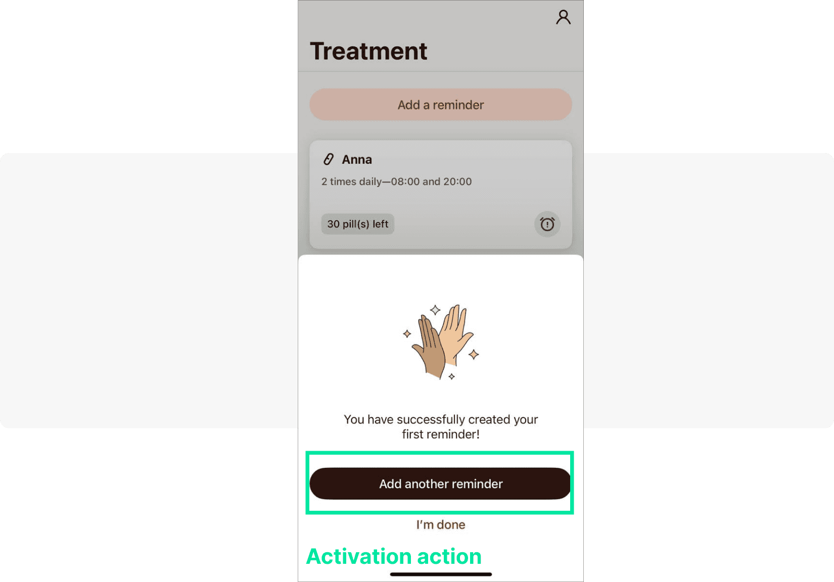 MyTherapy app activation in-app