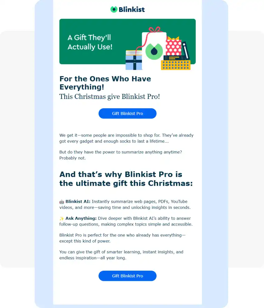Holiday marketing campaign example